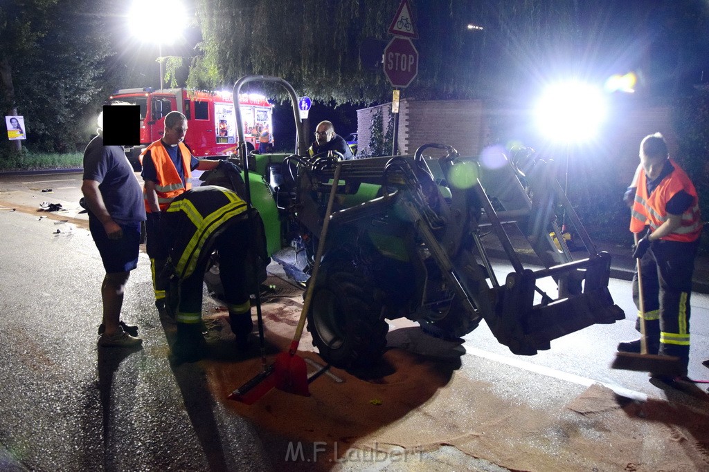 VU Krad Klein Traktor Koeln Hahnwald Bonner Landstr Unter den Birken P081.JPG - Miklos Laubert